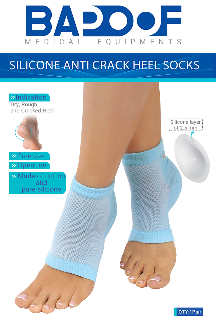 Bapoof , Silicone Anti Crack Heel Socks 